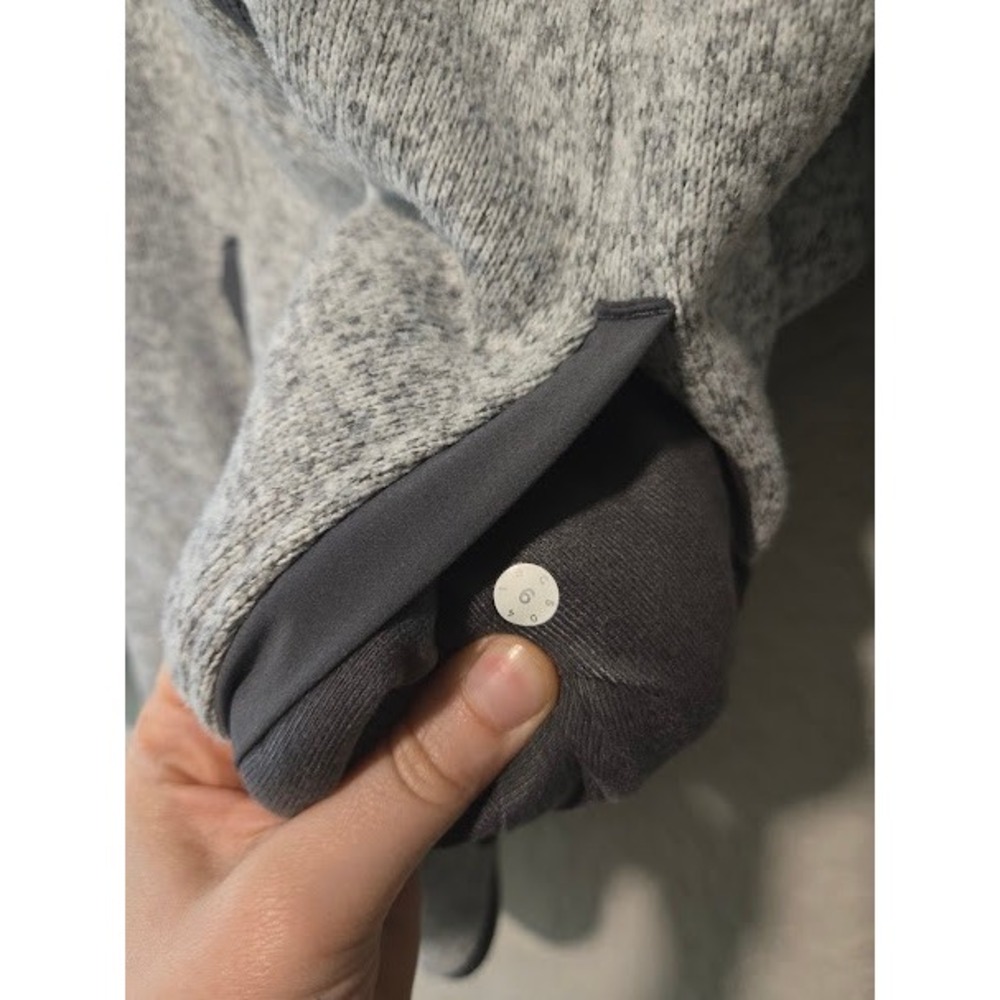 Lululemon Heathered Grey Fleece Jacket - Picture 3 of 5